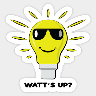 Watt's Up? - Funny Bulb Design Sticker